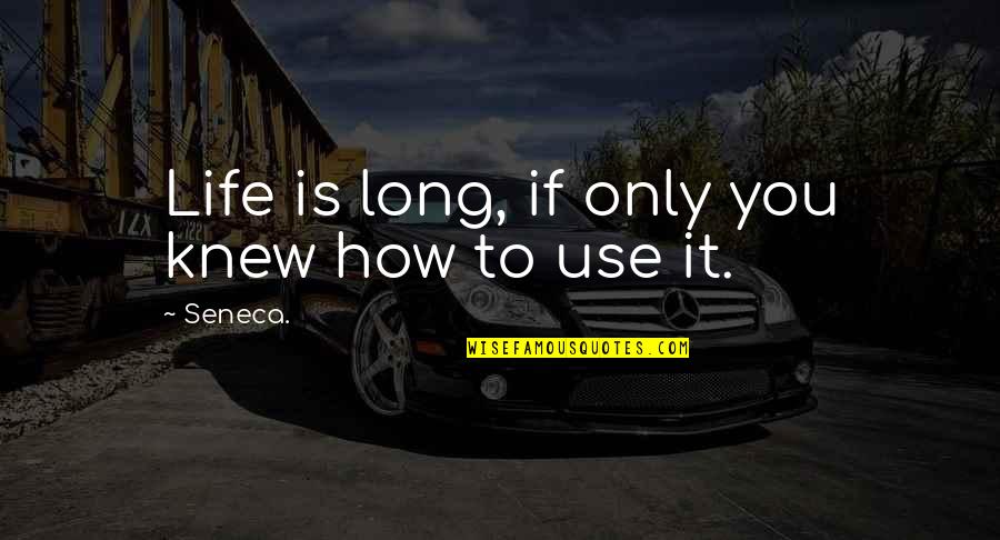 Marbun 2012 Quotes By Seneca.: Life is long, if only you knew how