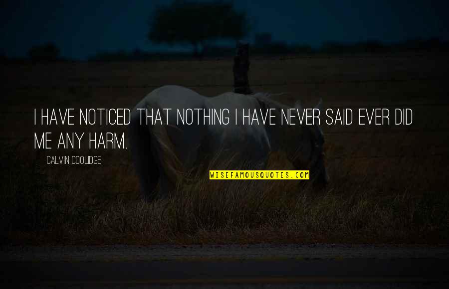 Marc Jacobs Inspirational Quotes By Calvin Coolidge: I have noticed that nothing I have never