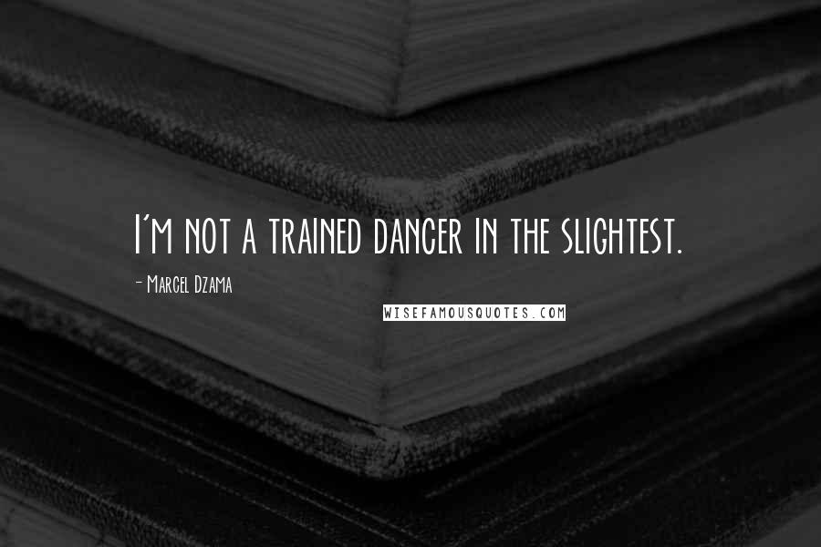 Marcel Dzama quotes: I'm not a trained dancer in the slightest.