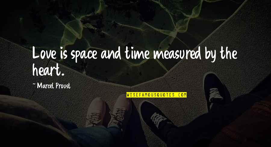 Marcel Proust Quotes By Marcel Proust: Love is space and time measured by the