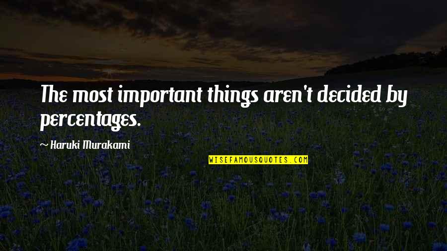 Marchesan Lingual Frenulum Quotes By Haruki Murakami: The most important things aren't decided by percentages. Marchesan Lingual Frenulum Quotes By Haruki Murakami: The most important things aren't decided by percentages.