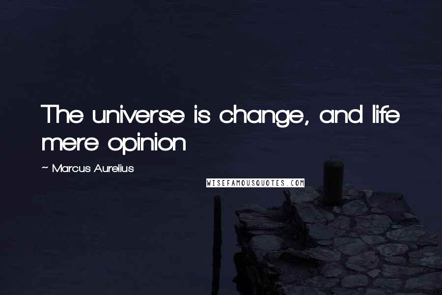 Marcus Aurelius quotes: The universe is change, and life mere opinion