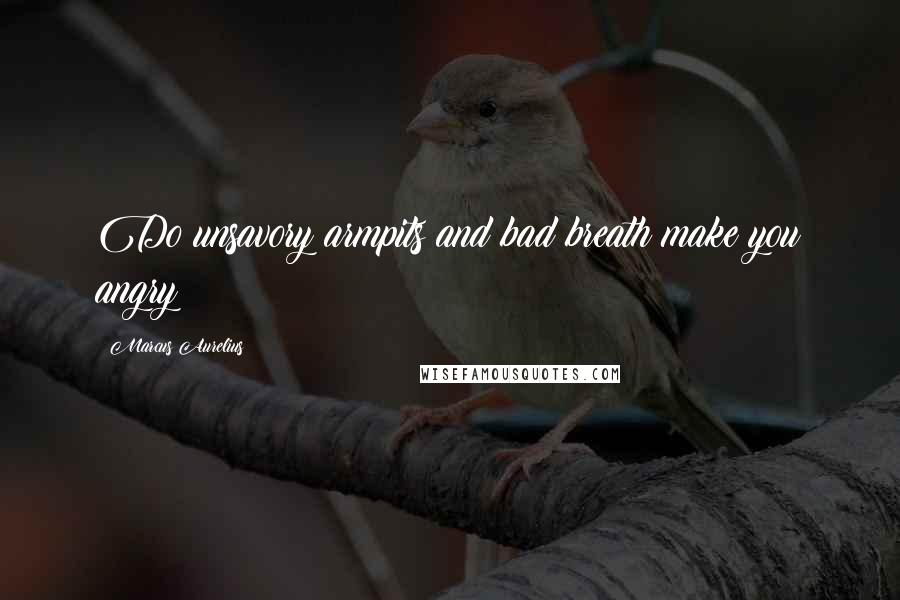 Marcus Aurelius quotes: Do unsavory armpits and bad breath make you angry?