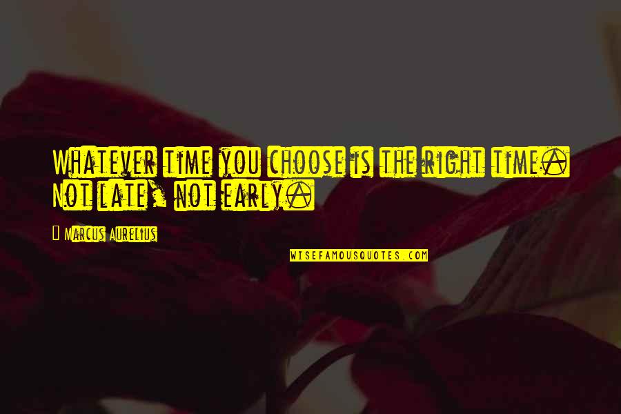 Marcus Aurelius Time Quotes By Marcus Aurelius: Whatever time you choose is the right time. Marcus Aurelius Time Quotes By Marcus Aurelius: Whatever time you choose is the right time.