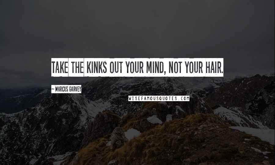 Marcus Garvey quotes: Take the kinks out your mind, not your hair.