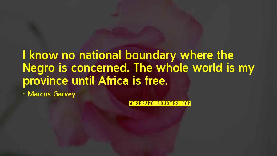 Marcus Garvey Quotes By Marcus Garvey: I know no national boundary where the Negro