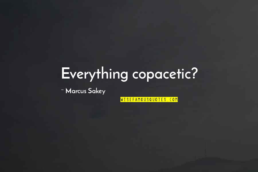 Marcus Sakey Quotes By Marcus Sakey: Everything copacetic?