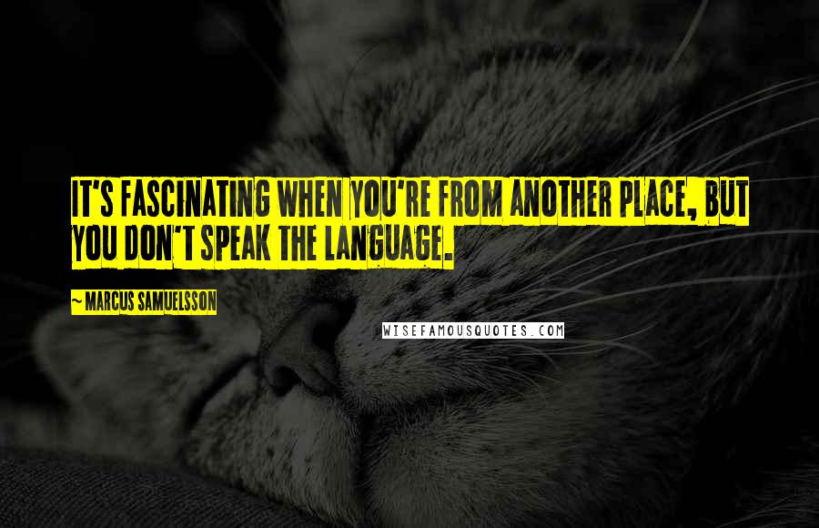 Marcus Samuelsson quotes: It's fascinating when you're from another place, but you don't speak the language.