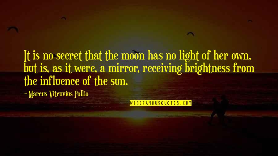 Marcus Vitruvius Pollio Quotes By Marcus Vitruvius Pollio: It is no secret that the moon has