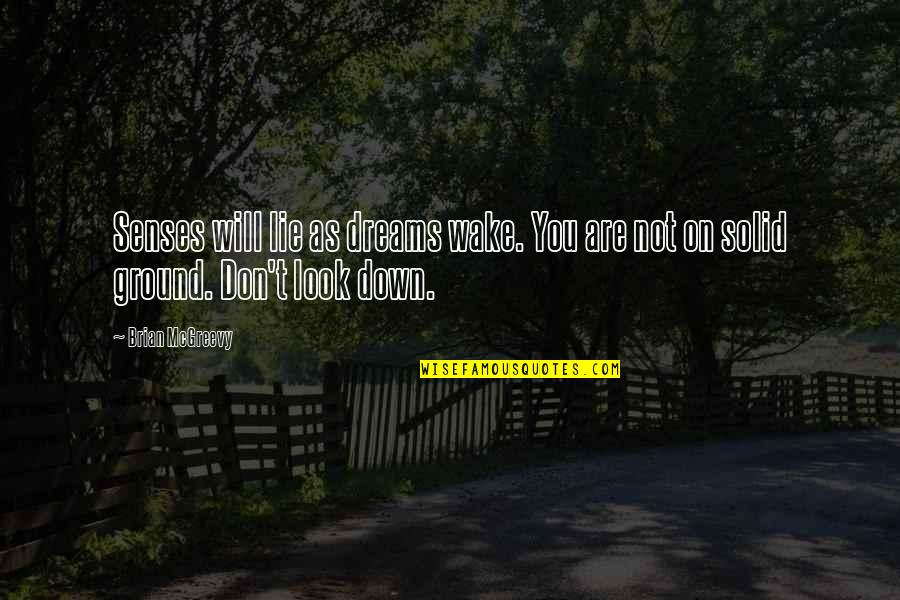 Marecek Eliv Quotes By Brian McGreevy: Senses will lie as dreams wake. You are