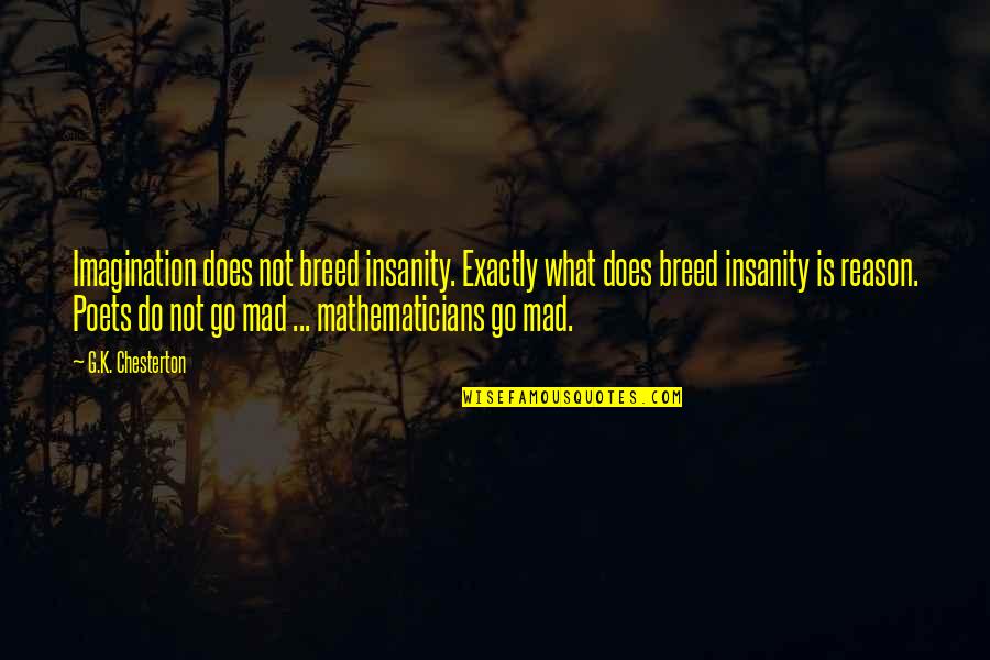 Marenna Mohothak Quotes By G.K. Chesterton: Imagination does not breed insanity. Exactly what does Marenna Mohothak Quotes By G.K. Chesterton: Imagination does not breed insanity. Exactly what does