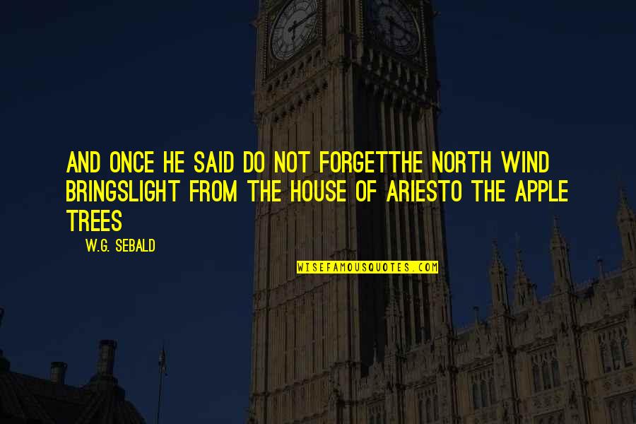 Mareros Quotes By W.G. Sebald: And once he said do not forgetthe north Mareros Quotes By W.G. Sebald: And once he said do not forgetthe north