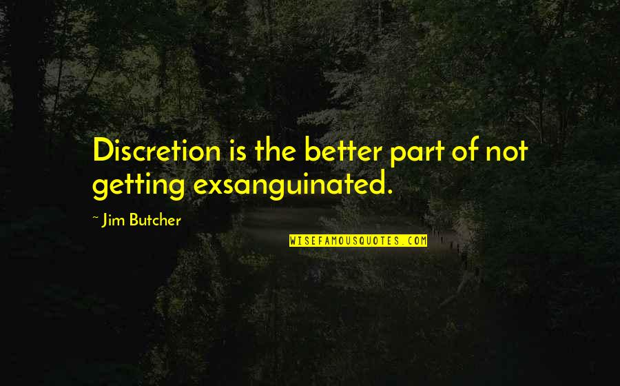 Margarida Bakker Quotes By Jim Butcher: Discretion is the better part of not getting