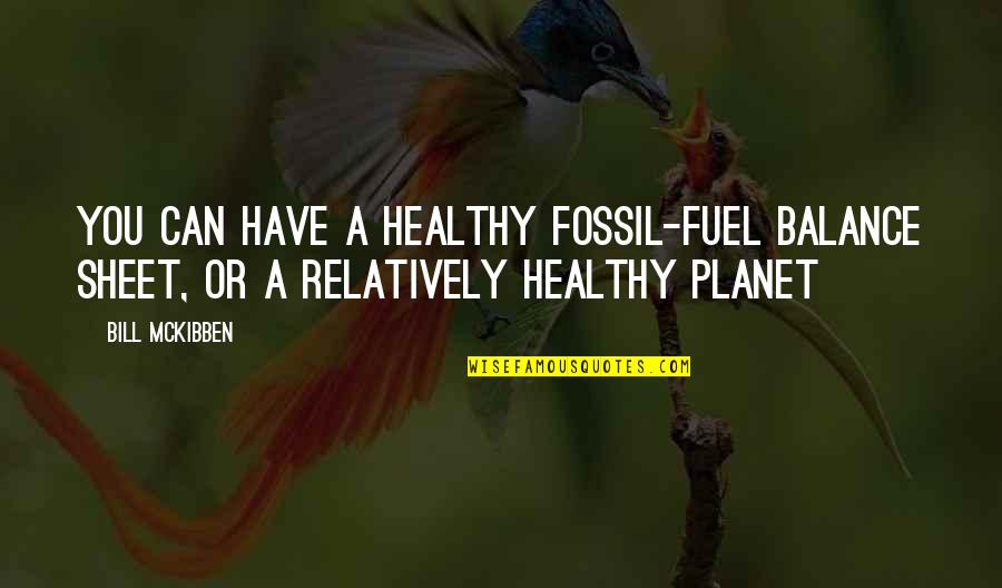 Margaryta Quotes By Bill McKibben: You can have a healthy fossil-fuel balance sheet,