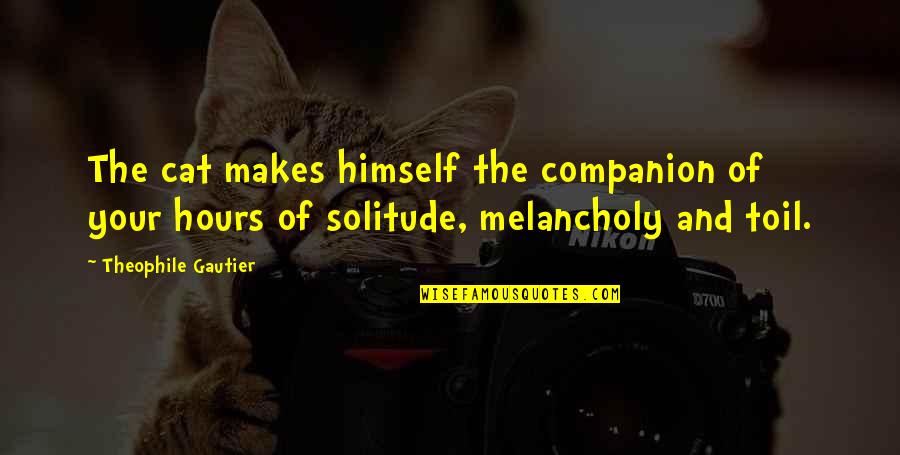 Marginal Cost Analysis Quotes By Theophile Gautier: The cat makes himself the companion of your