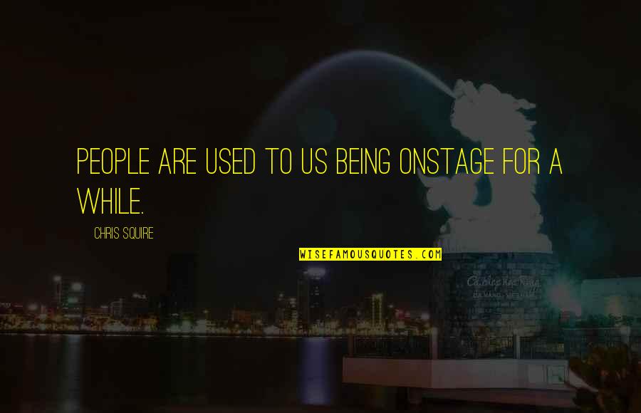 Marginalisation In Literature Quotes By Chris Squire: People are used to us being onstage for