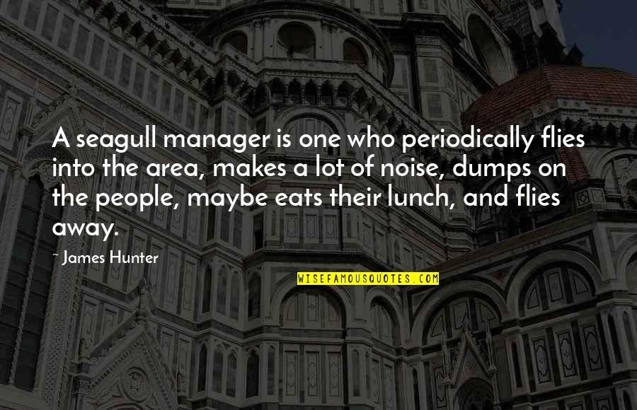 Maria Celeste Arraras Quotes By James Hunter: A seagull manager is one who periodically flies Maria Celeste Arraras Quotes By James Hunter: A seagull manager is one who periodically flies