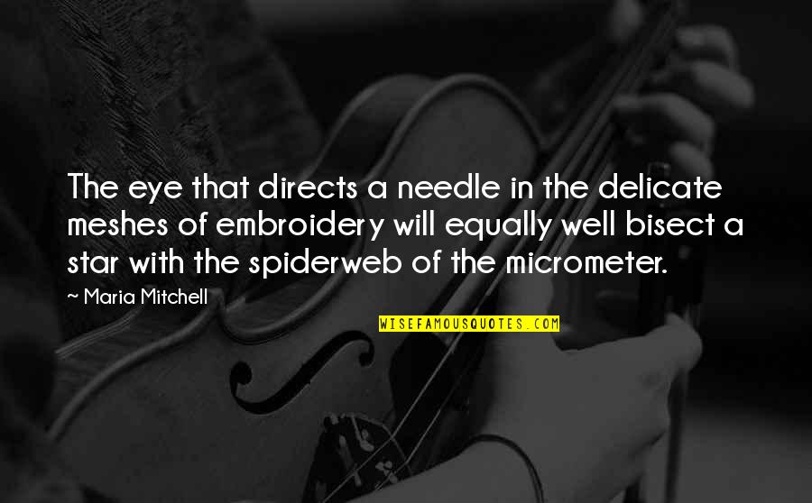 Maria Mitchell Quotes By Maria Mitchell: The eye that directs a needle in the