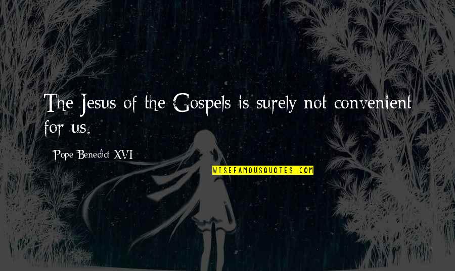 Maria Robinson Quotes By Pope Benedict XVI: The Jesus of the Gospels is surely not