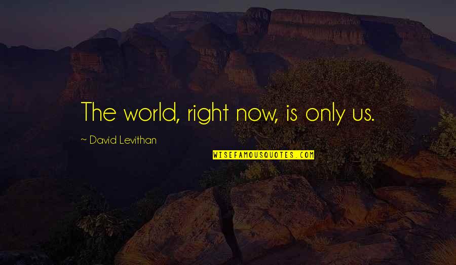 Marichalar Family Crest Quotes By David Levithan: The world, right now, is only us.