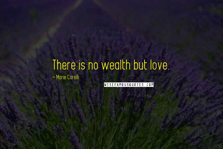 Marie Corelli quotes: There is no wealth but love.