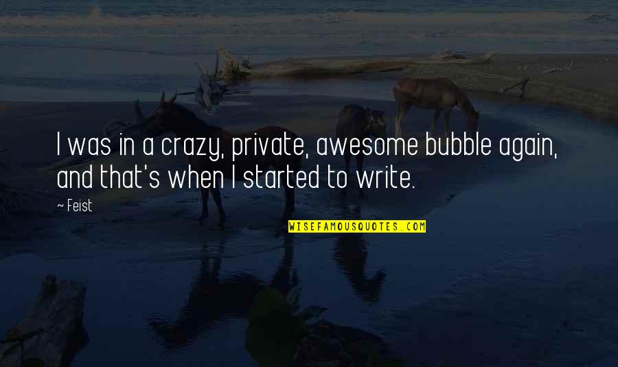 Mariel Vergara Quotes By Feist: I was in a crazy, private, awesome bubble