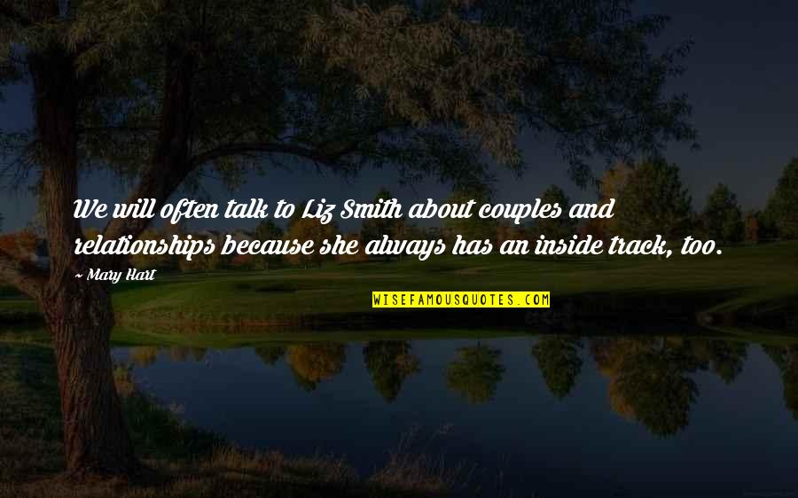 Marielle Quotes By Mary Hart: We will often talk to Liz Smith about Marielle Quotes By Mary Hart: We will often talk to Liz Smith about