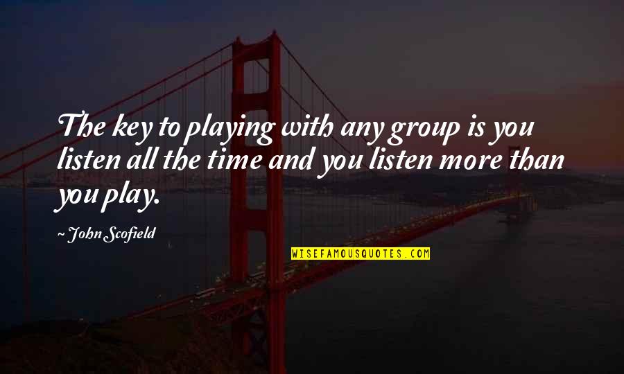 Mariesa Samba Quotes By John Scofield: The key to playing with any group is