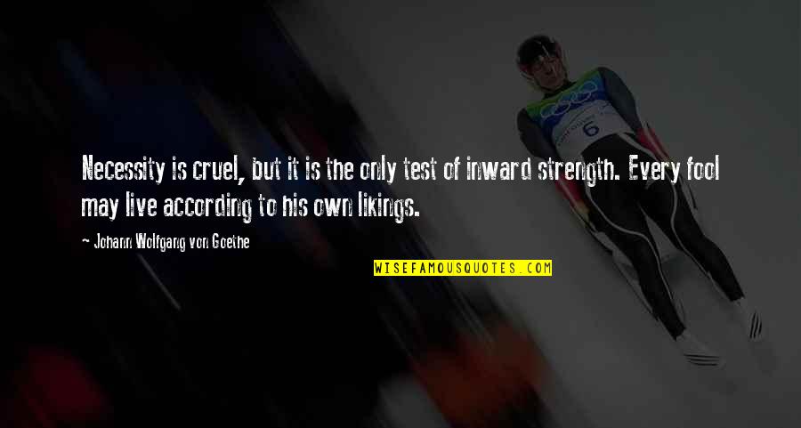 Marijos Quotes By Johann Wolfgang Von Goethe: Necessity is cruel, but it is the only Marijos Quotes By Johann Wolfgang Von Goethe: Necessity is cruel, but it is the only