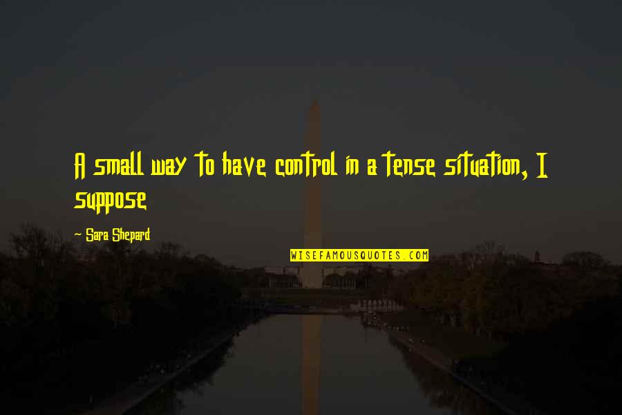 Marike Reimer Quotes By Sara Shepard: A small way to have control in a Marike Reimer Quotes By Sara Shepard: A small way to have control in a