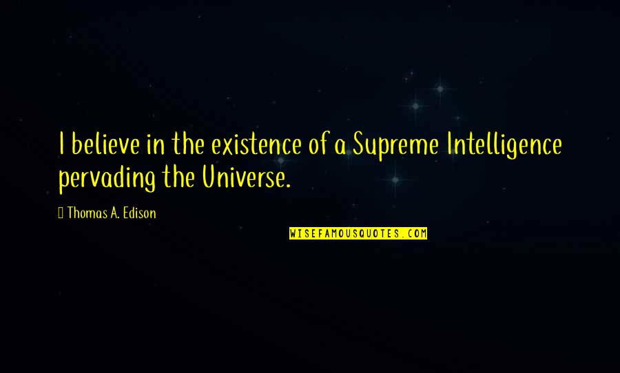 Marilinda Arriaga Quotes By Thomas A. Edison: I believe in the existence of a Supreme