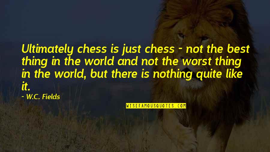 Marilinda Jane Quotes By W.C. Fields: Ultimately chess is just chess - not the