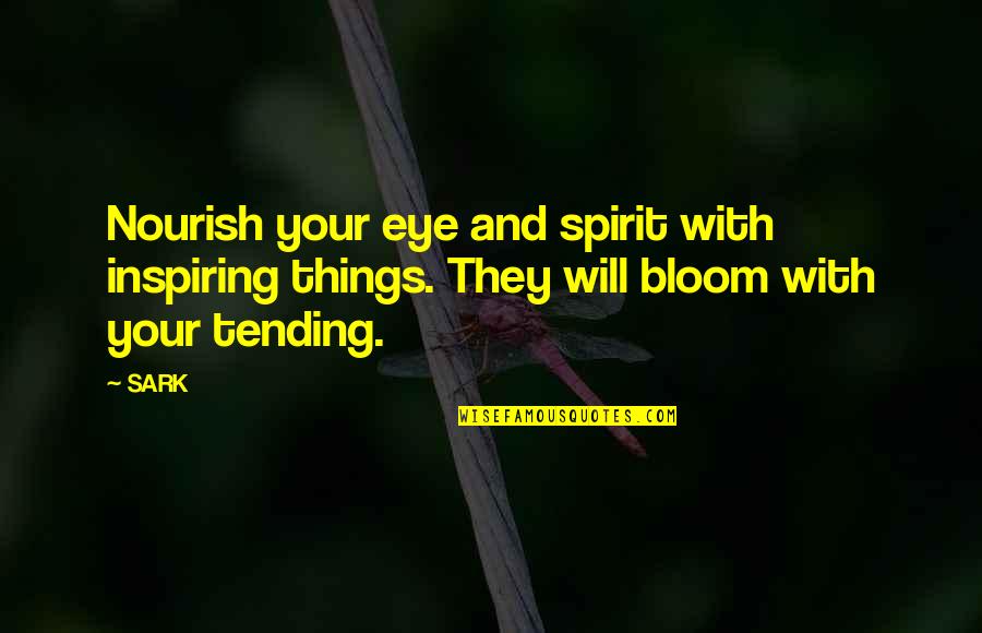 Marilise Creations Quotes By SARK: Nourish your eye and spirit with inspiring things.