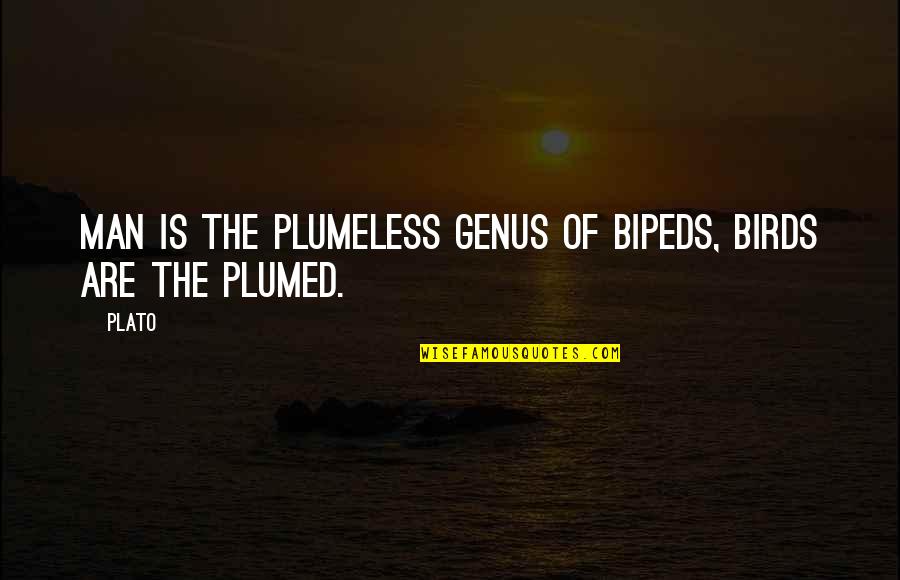 Marimbas Orquestas Quotes By Plato: Man is the plumeless genus of bipeds, birds