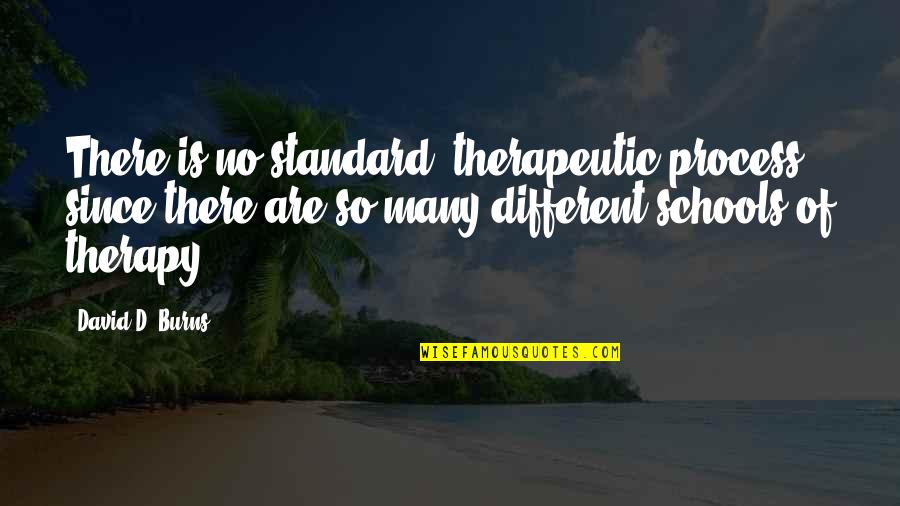 Mario De Andrade Quotes By David D. Burns: There is no standard 'therapeutic process,' since there