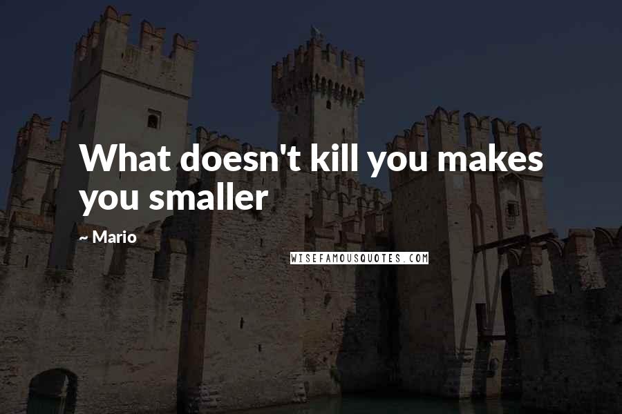 Mario quotes: What doesn't kill you makes you smaller