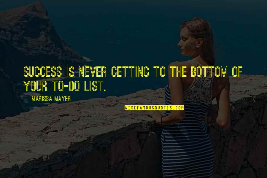 Marissa Mayer Success Quotes By Marissa Mayer: Success is never getting to the bottom of