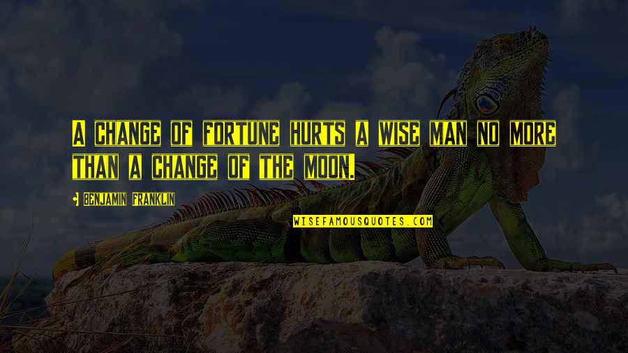 Marius Barnard Quotes By Benjamin Franklin: A change of fortune hurts a wise man