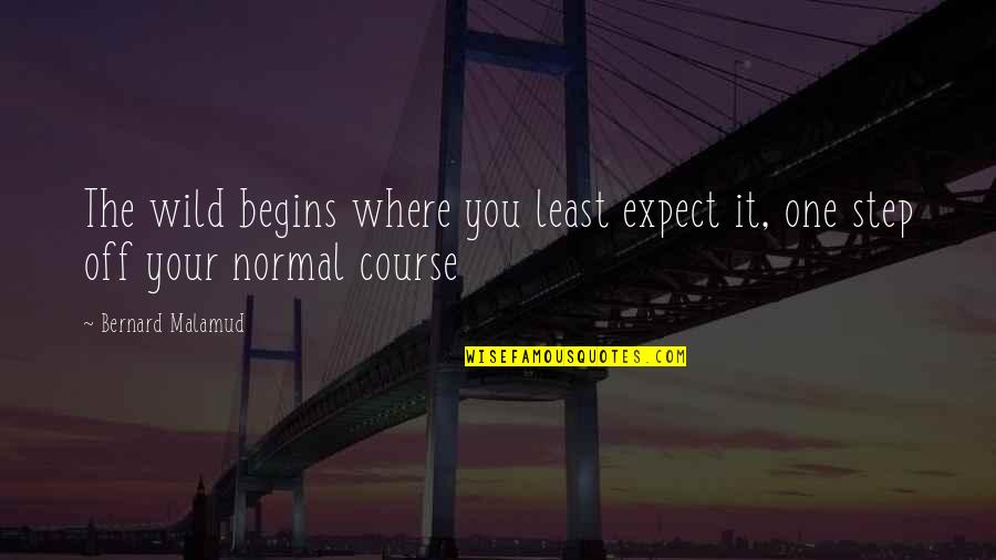 Marizabel Claros Quotes By Bernard Malamud: The wild begins where you least expect it,