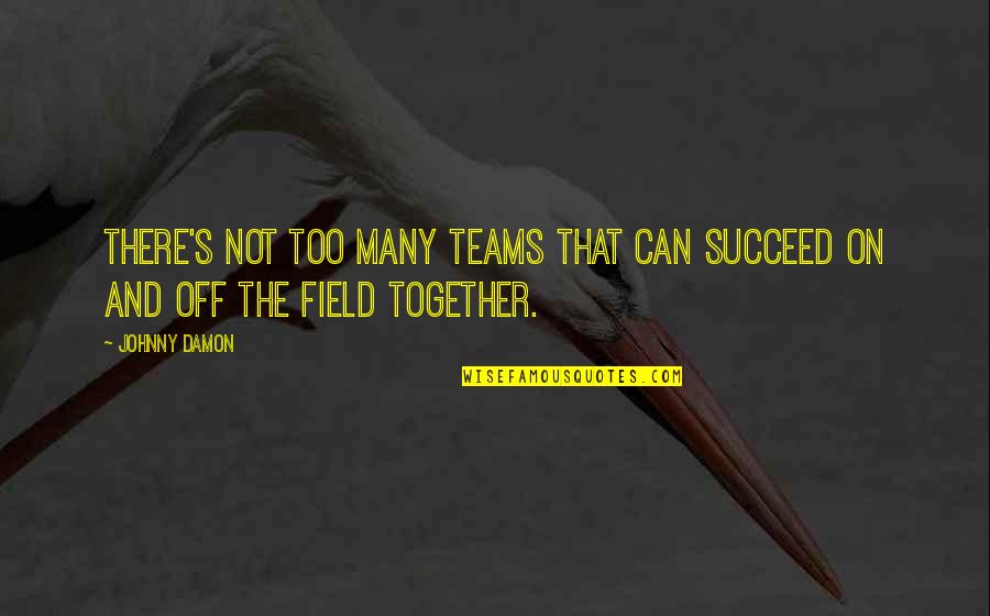 Marjorie Dobson Quotes By Johnny Damon: There's not too many teams that can succeed
