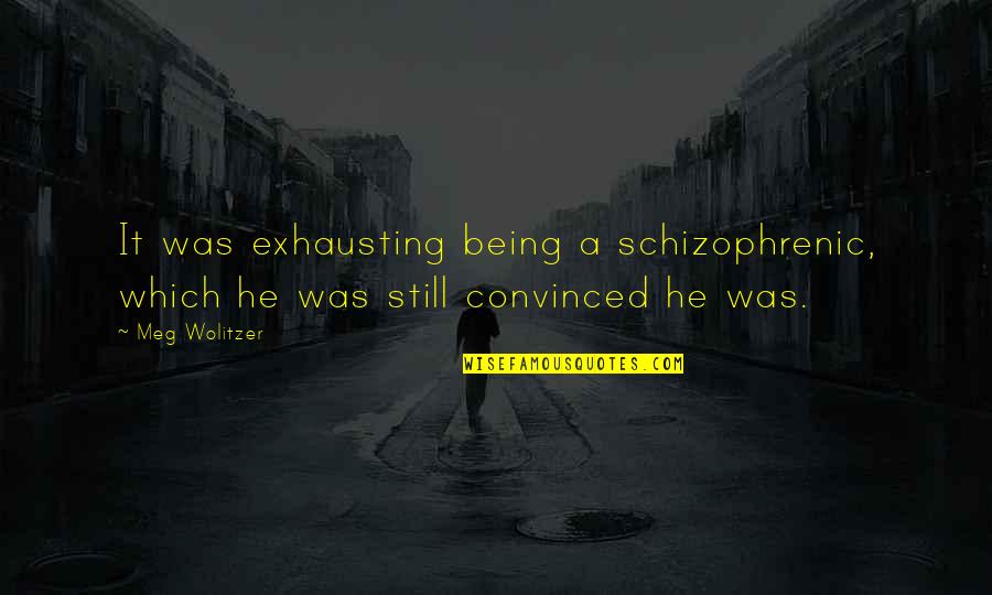 Mark Bradford Artist Quotes By Meg Wolitzer: It was exhausting being a schizophrenic, which he