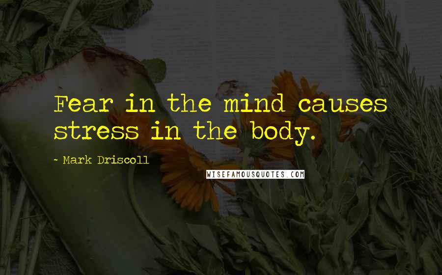 Mark Driscoll quotes: Fear in the mind causes stress in the body.