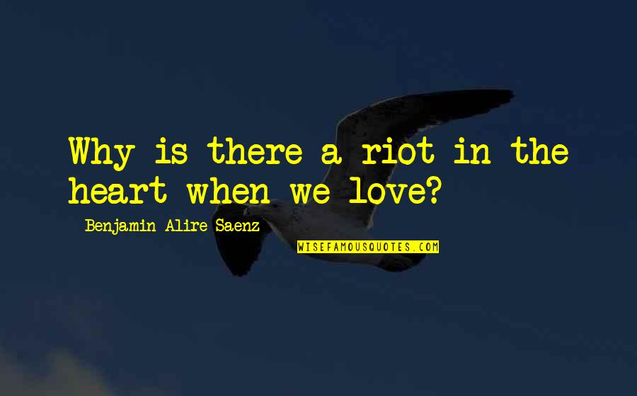 Mark Lawrence Prince Of Thorns Quotes By Benjamin Alire Saenz: Why is there a riot in the heart