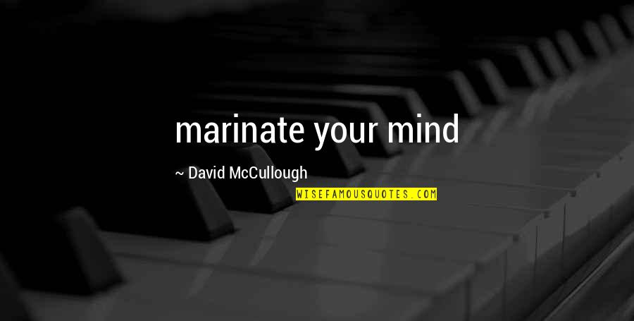 Mark Mazzoleni Quotes By David McCullough: marinate your mind