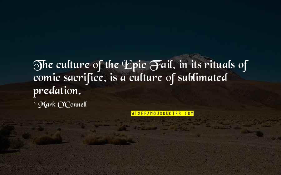 Mark O'mara Quotes By Mark O'Connell: The culture of the Epic Fail, in its