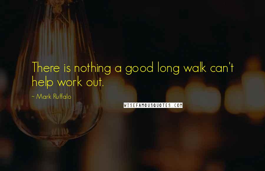 Mark Ruffalo quotes: There is nothing a good long walk can't help work out.