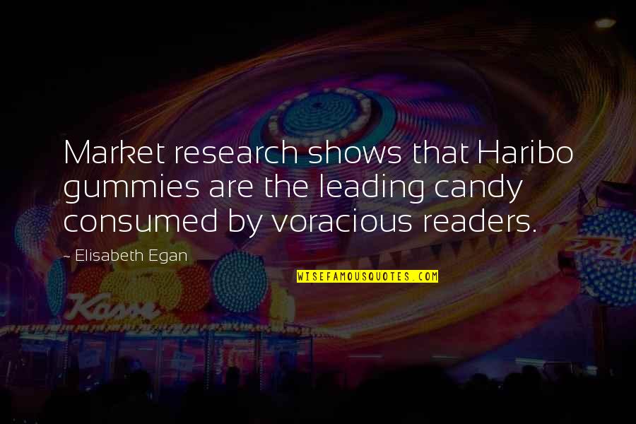 Market Research Quotes By Elisabeth Egan: Market research shows that Haribo gummies are the