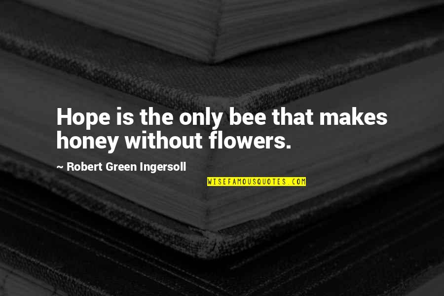 Marketh Quotes By Robert Green Ingersoll: Hope is the only bee that makes honey