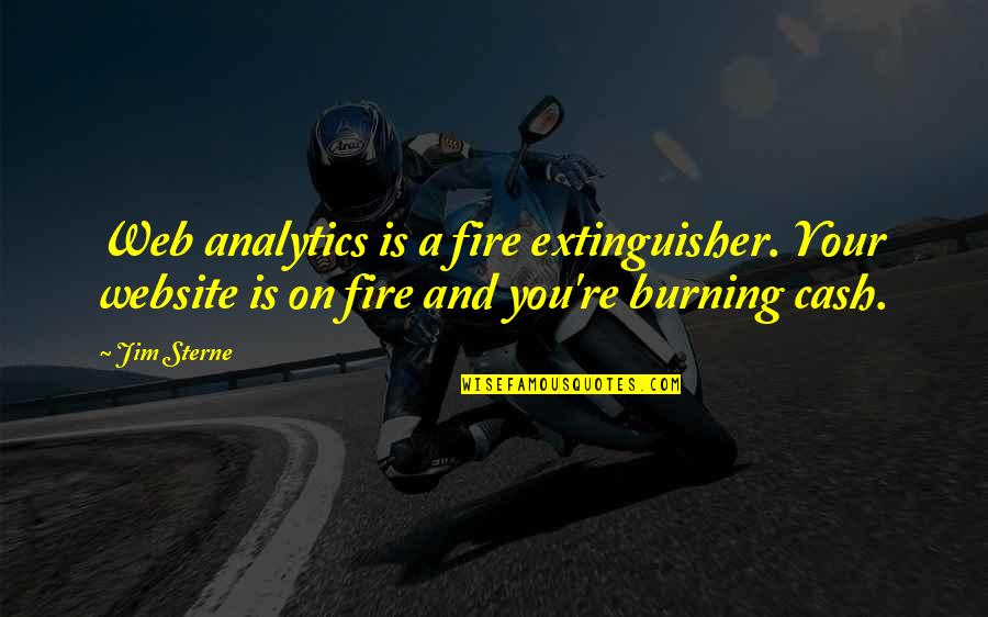 Marketing Analytics Quotes By Jim Sterne: Web analytics is a fire extinguisher. Your website