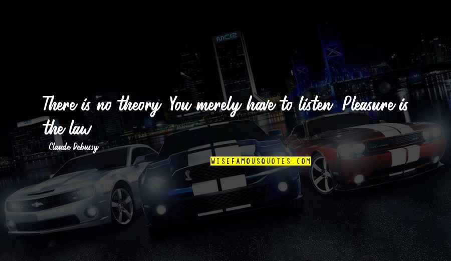 Marketing Effectiveness Quotes By Claude Debussy: There is no theory. You merely have to